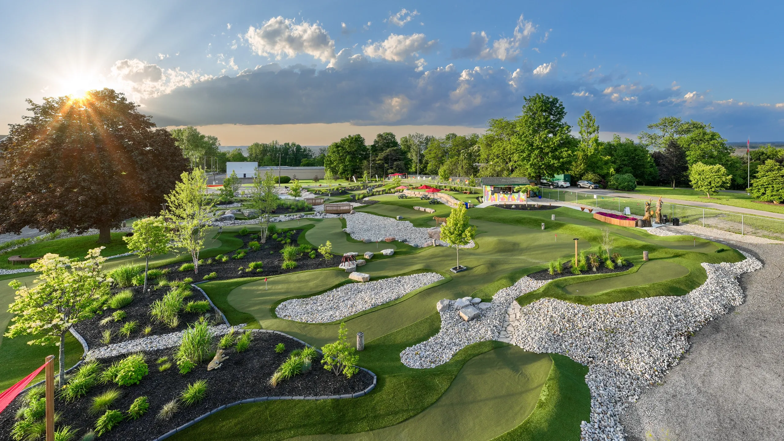 Outdoor mini golf course at Putting Zoo